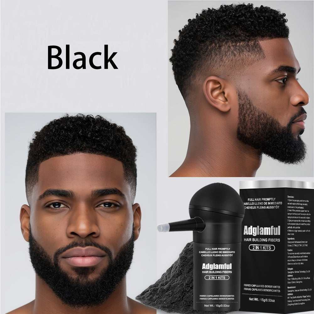 15-Gram Hair Fiber Kit with Directional Spray Applicator in Four Black and Brown Shade Options — image 3