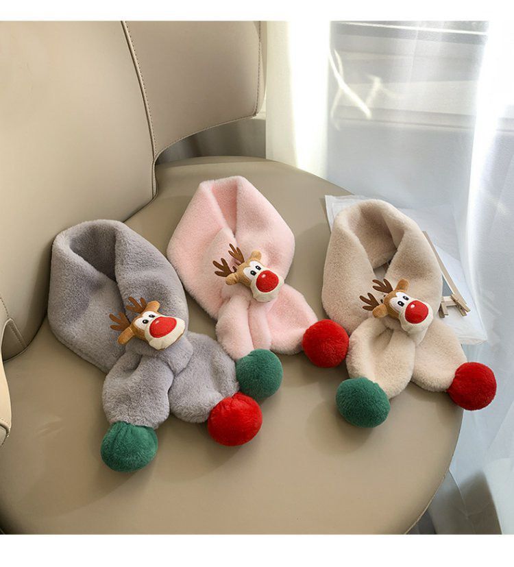 Children's Scarf Warm Plush Thick Windproof