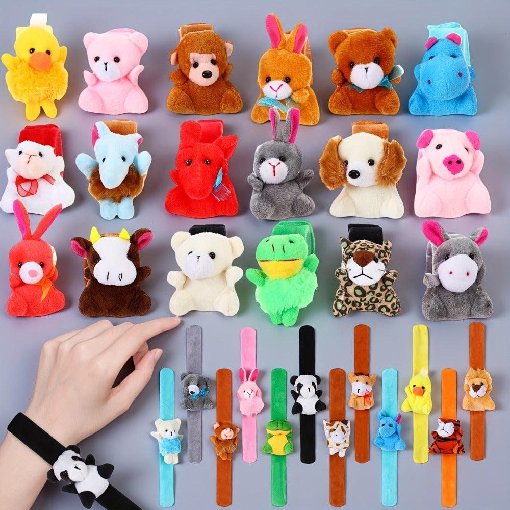 Plush Animal Slap Bracelet Assortments in 6-, 10-, 15- or 30-Piece Checkout Packs for Party Favors — image 4