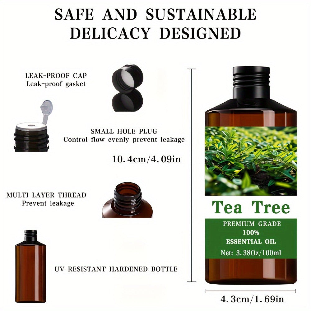 Essential Oil Tea Tree Fresh Earthy Aroma in 100ml Bottle for Diffuser, Massage, Meditation and Personal Care — image 5