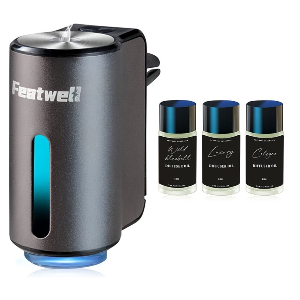 Car Essential Oil Diffuser – USB Aromatherapy Air Freshener with 3 Adjustable Mist Modes, Humidifier & Fragrance Diffuser for