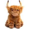Stuffed Animal Henley Highland Cow with 14-Inch Scale, Shaggy Brown Coat and Care for Character Display, Room Decor and Gift 
