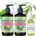 Three-Piece Rosemary Mint Hair Care Set with 3.38 oz Pump Shampoo, Conditioner and Oil Formats — image 8