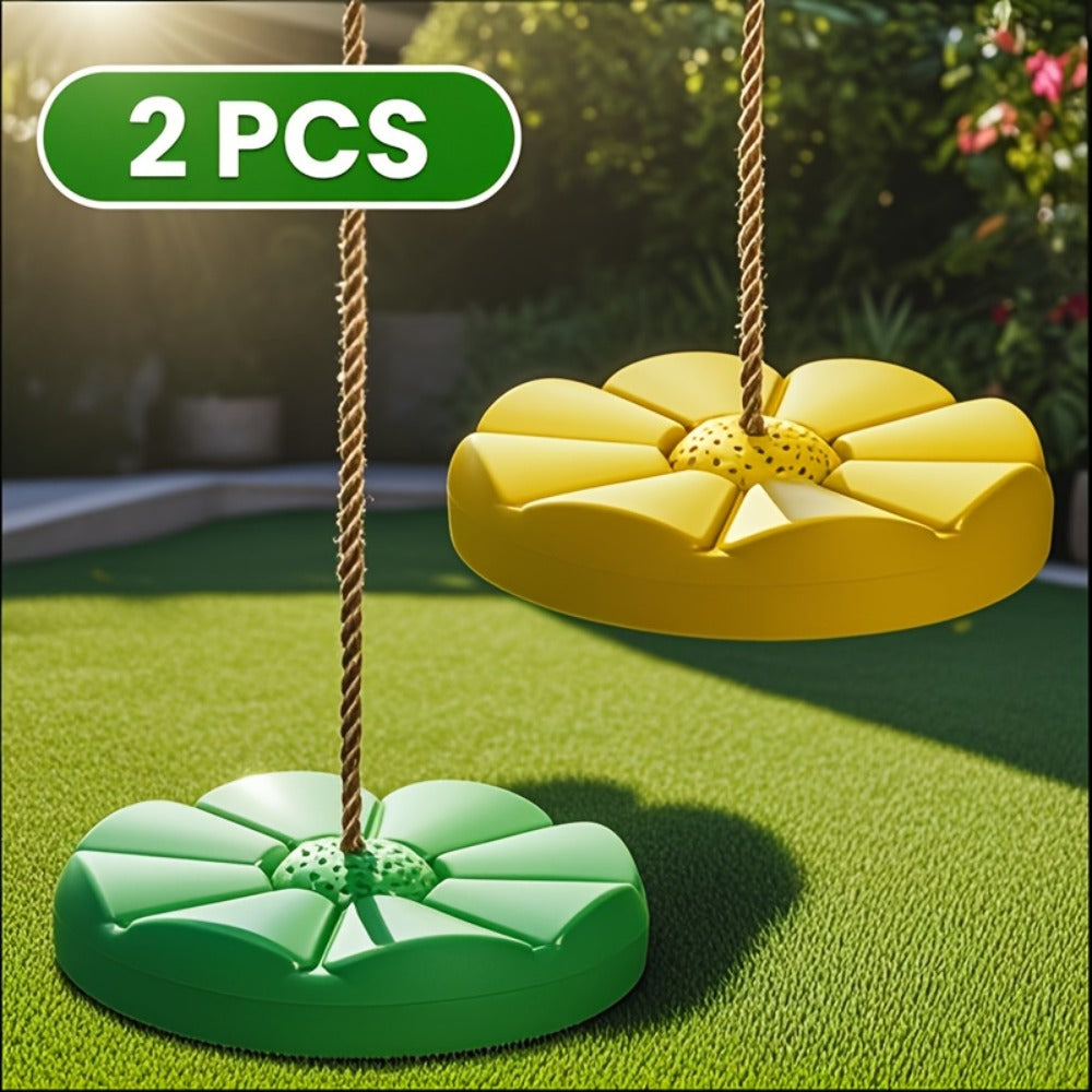 Petal Shaped Outdoor Swing for Kids, Single Person Thickened Fun Swing, 11.8" Diameter, 78.7" Rope — image 10