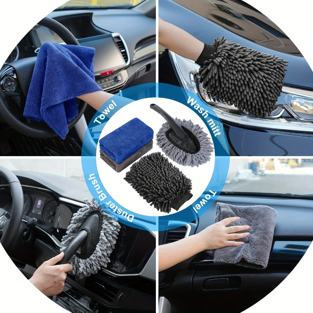 Car Cleaning Kit in 19 or 41-Piece Options with Brushes, Towels, Bucket and Selected Vacuum Tools — image 7