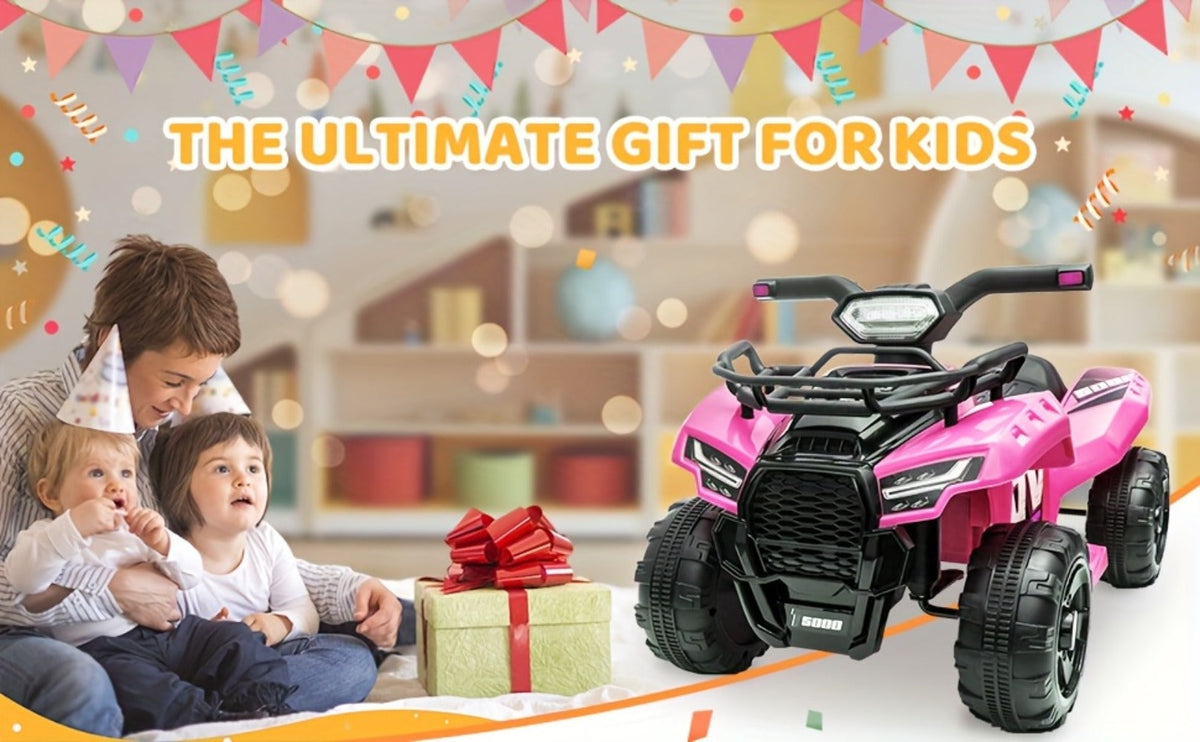 6V Kids Ride On ATV 4-Wheeler Quad Electric Toy Car for Toddlers 18-36 with the Listed Color, Size or Set Options for Everyda