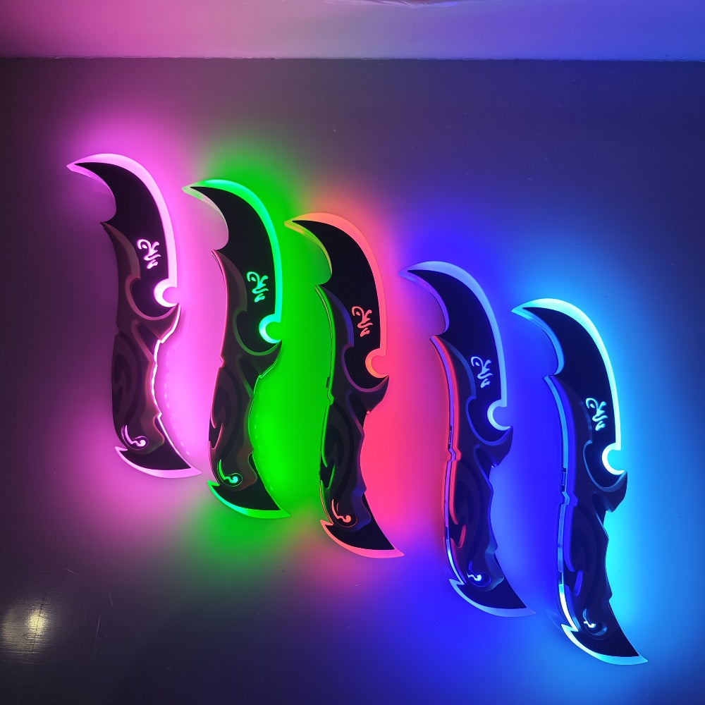 Costume Accessories Rechargeable LED Half Moon Blade Prop, 30cm, with Five Light Color Options — image 18