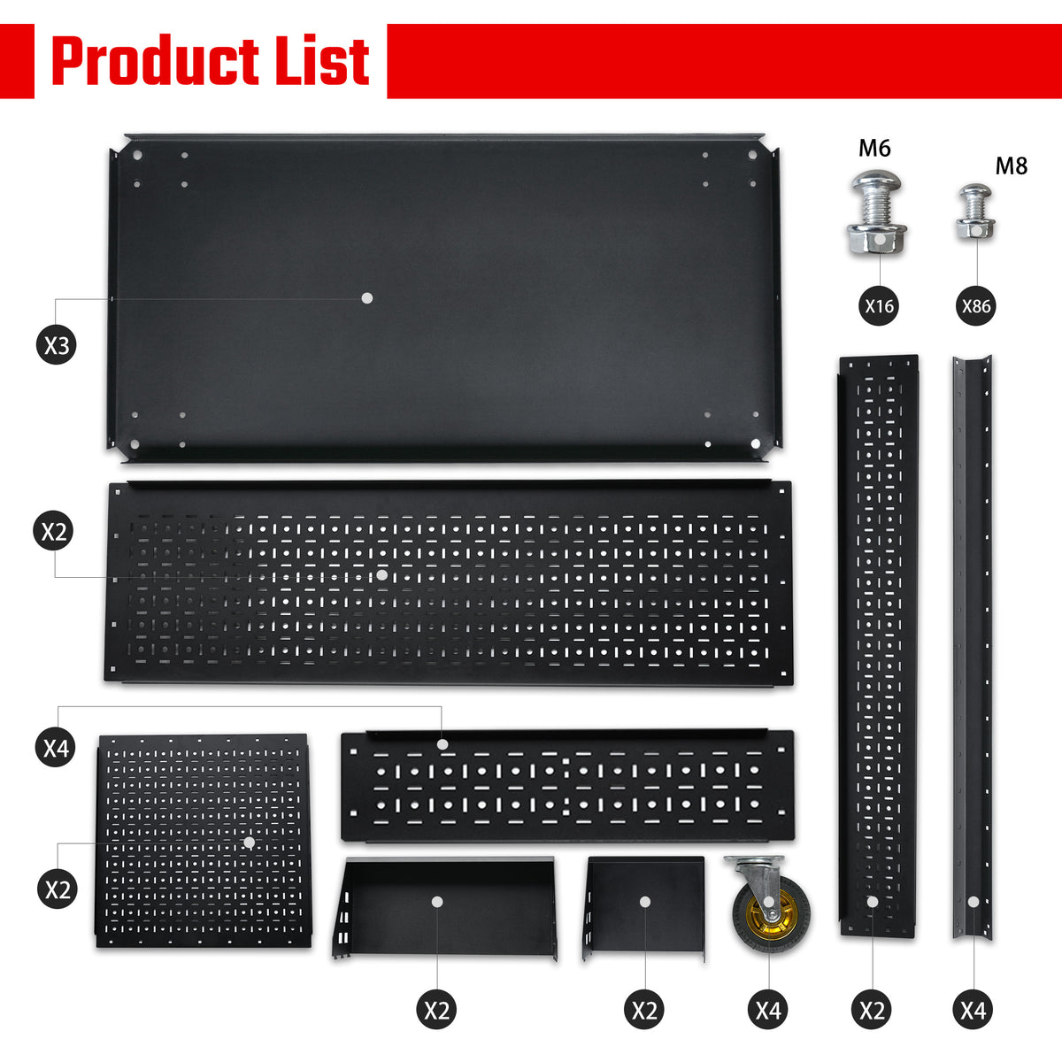 Detachable Utility Cart Storage Tool Cart