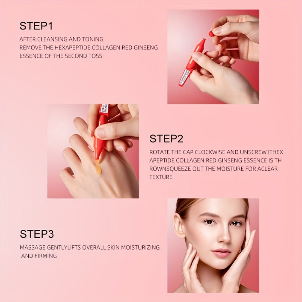 Face Serum Mercilen Red Ginseng 6-Peptide Collagen Ampoule Box with 30 Individually Packed Portions — image 8