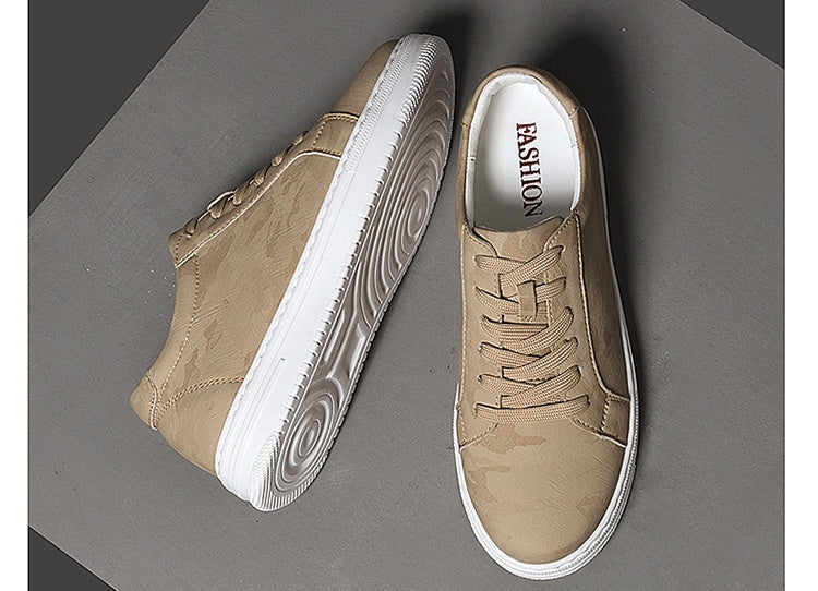 Mens Invisible Height Increasing Thick Soled Elevating Shoes Mens Casual White Trendy Athletic Sneakers
