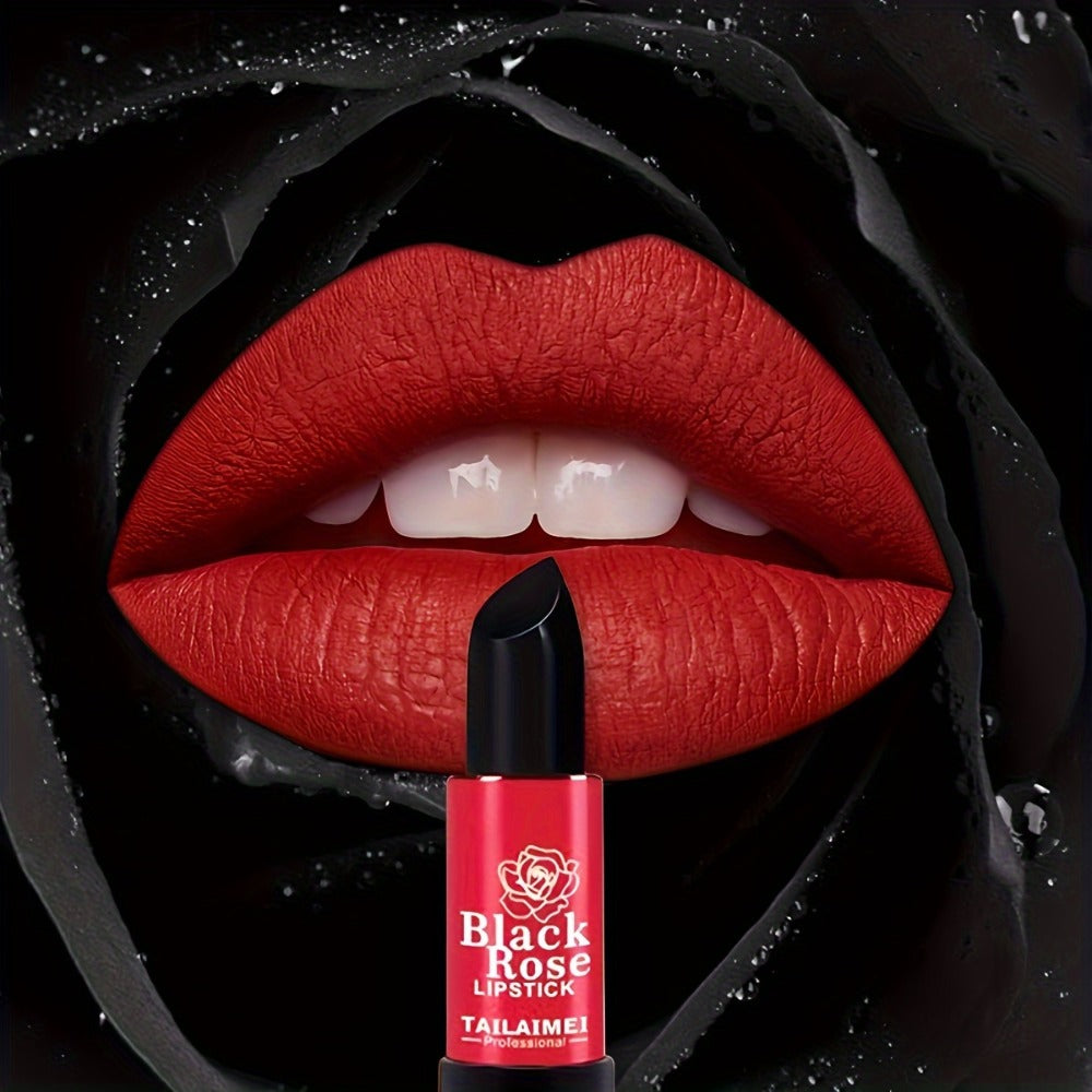 Non-Stick Moisturizing Red Lipstick – Velvety Matte Finish Long Lasting No Transfer Lip Color, Smooth Precise Application Nat