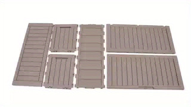 75-Gallon Outdoor Storage Deck Box with Hinged Lid, Side Grips, Small Wheels and Two Color Options — image 9