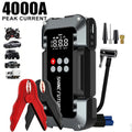 Portable Jump Starter Kit 4000A Peak 6-in-1 Battery Booster with Tire Inflator Power Bank Lithium for Garden, Patio and Yard 