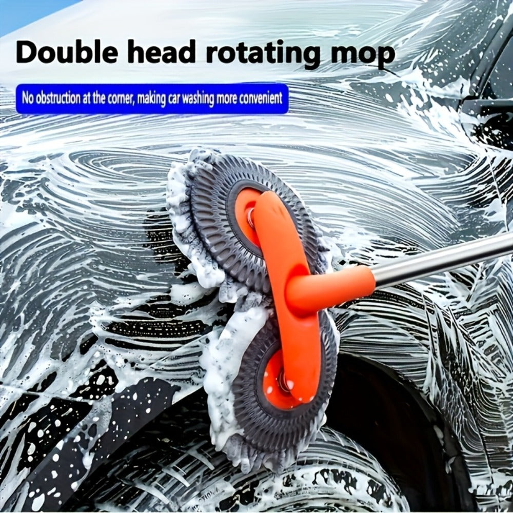 Car Wash Mop with Three-Stage Extension Handle, Rotating Microfiber Head and Replacement Head Option — image 11