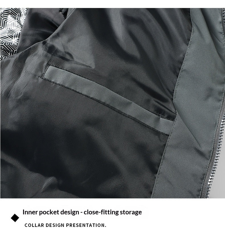New Mens Graphene Cotton Jacket With A Detachable Hoodextra-thick And On-trend