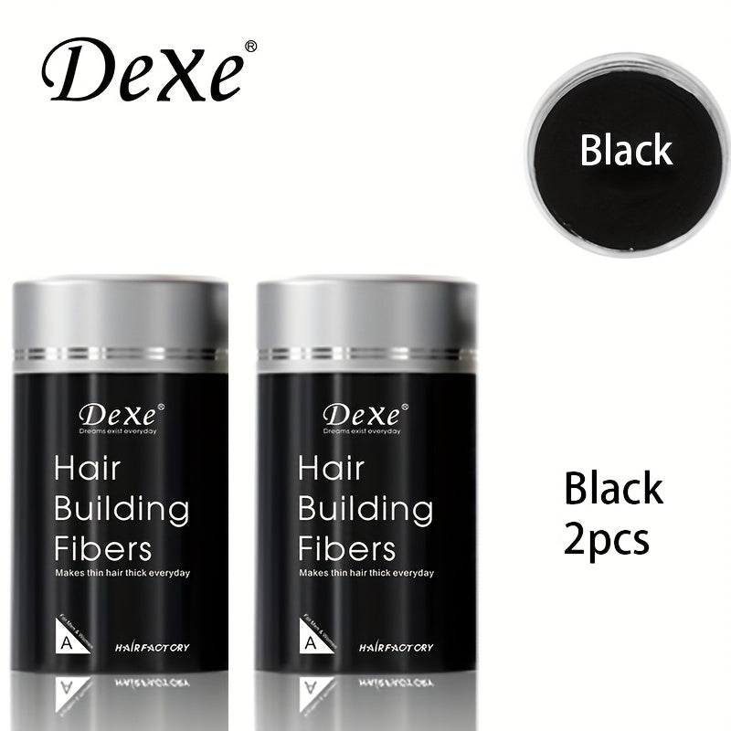 DeXe Hair Fiber Powder 2pcs x 22g, Natural Fine Thickening Fibers for Thinning Hair & Bald Spot Coverage — image 17