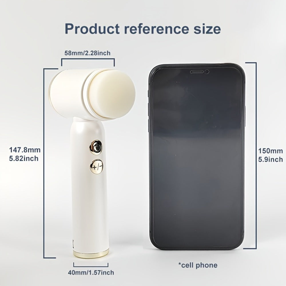 EMS Microcurrent Face Massager Device V-Face Lifting Double Chin Reducer Neck Rejuvenation 6-in-1 Brush Heads for Home or Sal