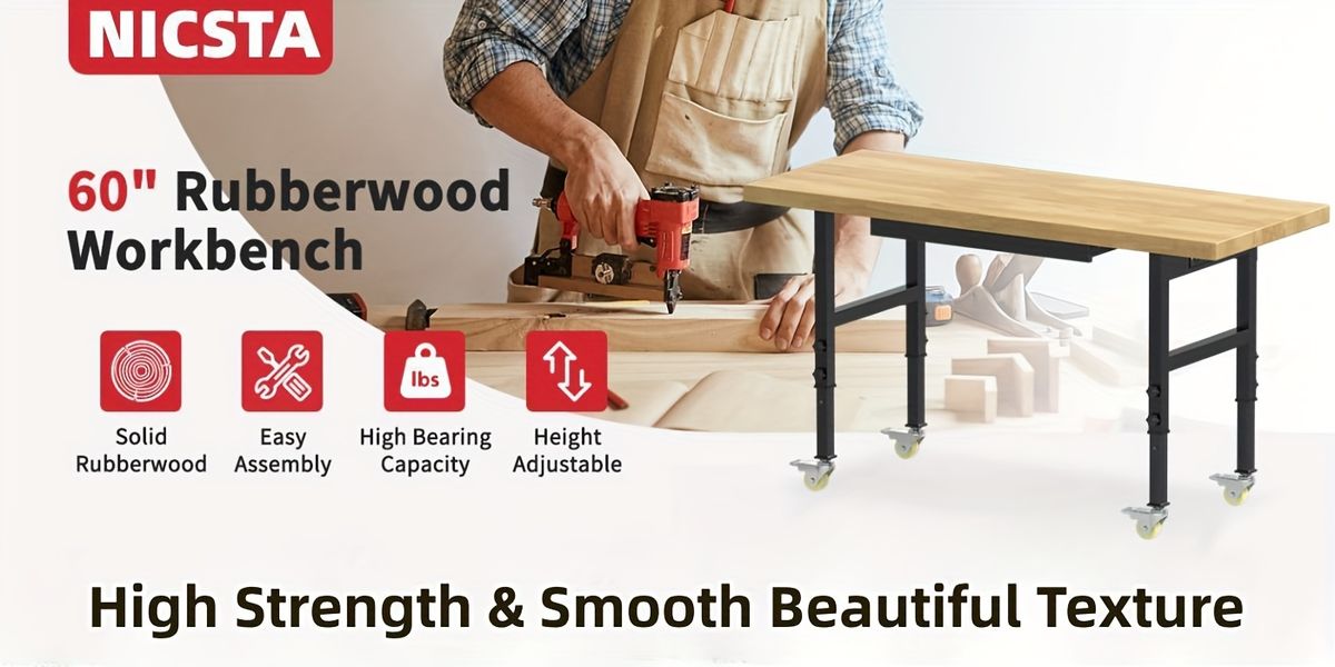 Wood-Top Rolling Workbench in 48, 60 or 70-Inch Lengths with Drawer and No-Drawer Checkout Options — image 13