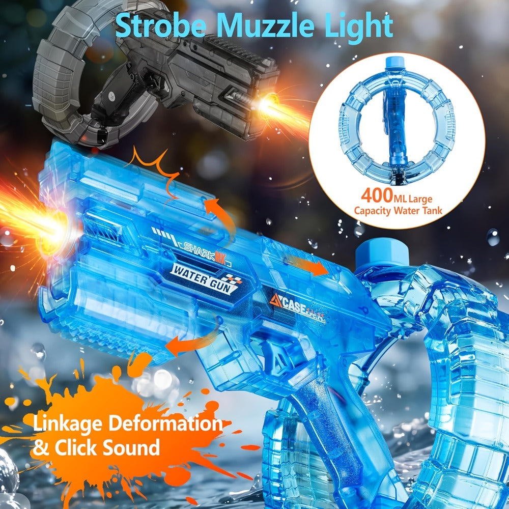 Rechargeable Transforming Electric Water Blaster with LED Muzzle Light and Blue or Blue Spec2 Option — image 4