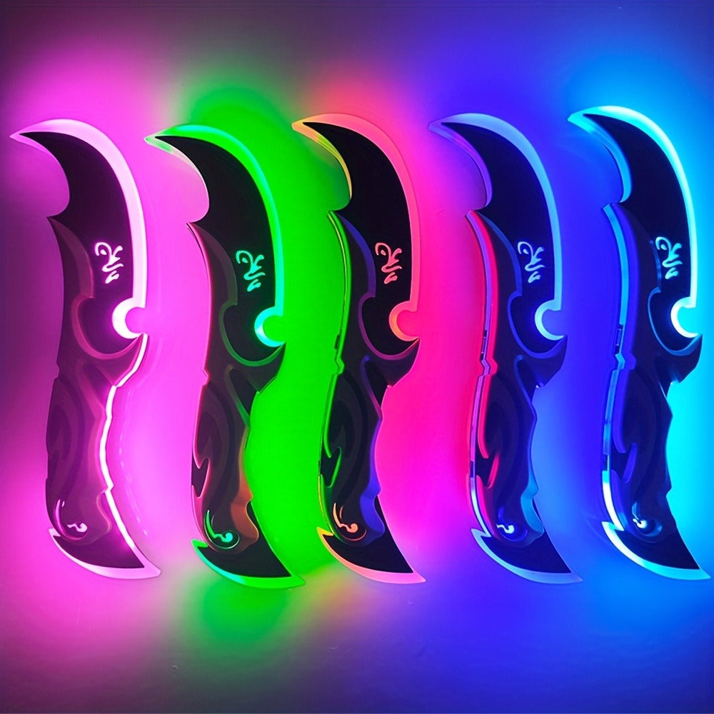 Costume Accessories Rechargeable LED Half Moon Blade Prop, 30cm, with Five Light Color Options — image 2