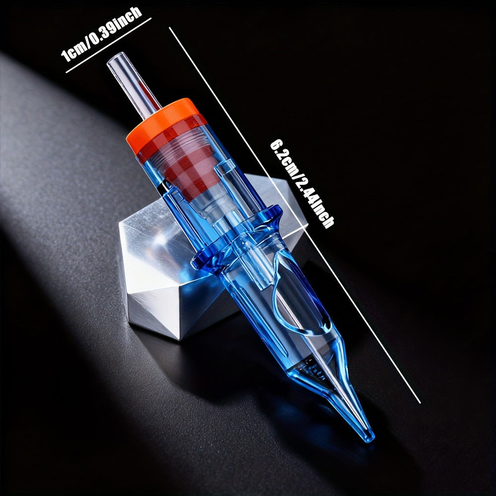 50PCS Round Shader Tattoo Cartridge Needles RS Mixed Size EO Sterilized Disposable for Temporary Body Art, Festivals and Cost