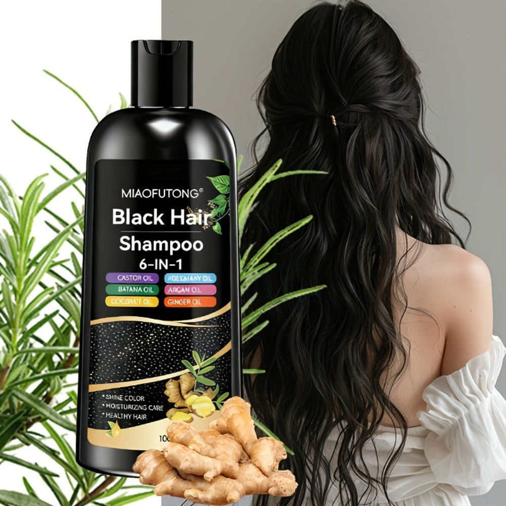 Hair Color Shampoo, MIAOFUTONG 6-in-1 100ml Black Color Bottle with a Single-Bottle Option — image 7