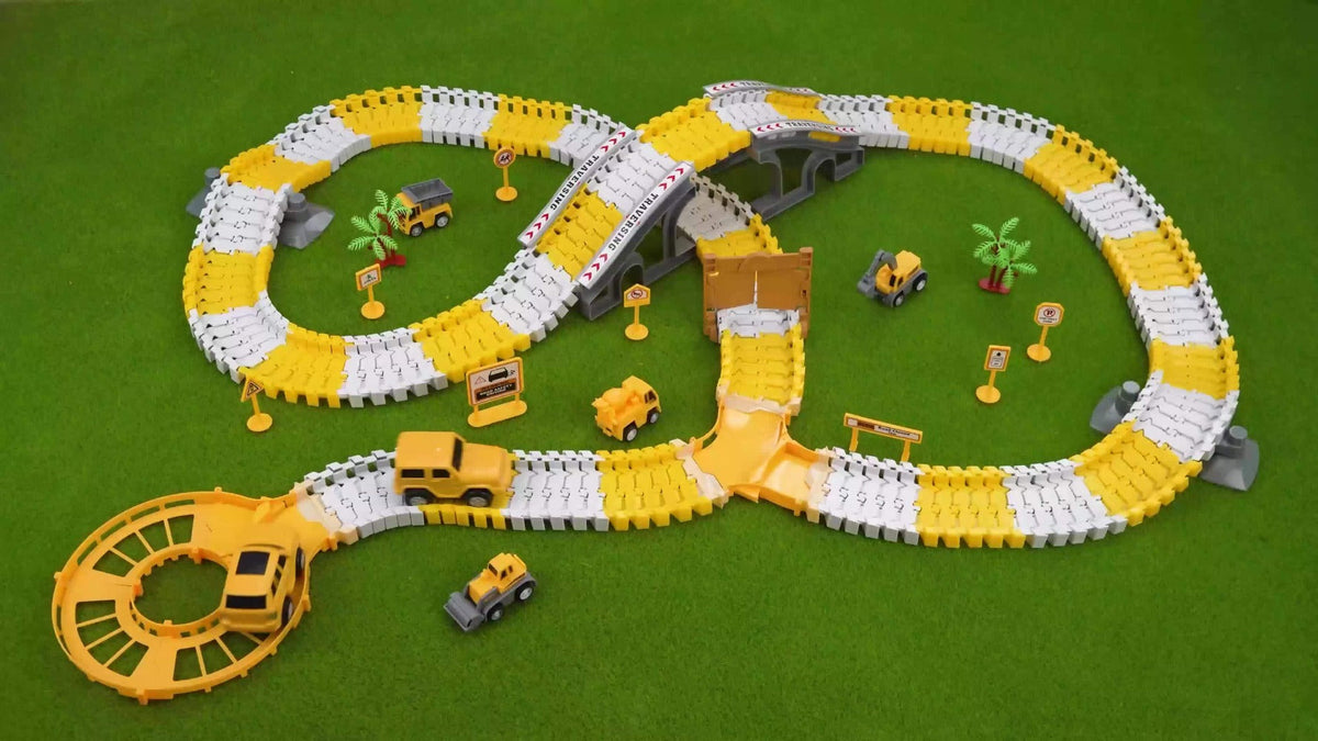 236-Piece STEM Race Track Car Toy Set for Kids Ages 3+, Track Splicing & Racing, Engineering Construction Style — image 9