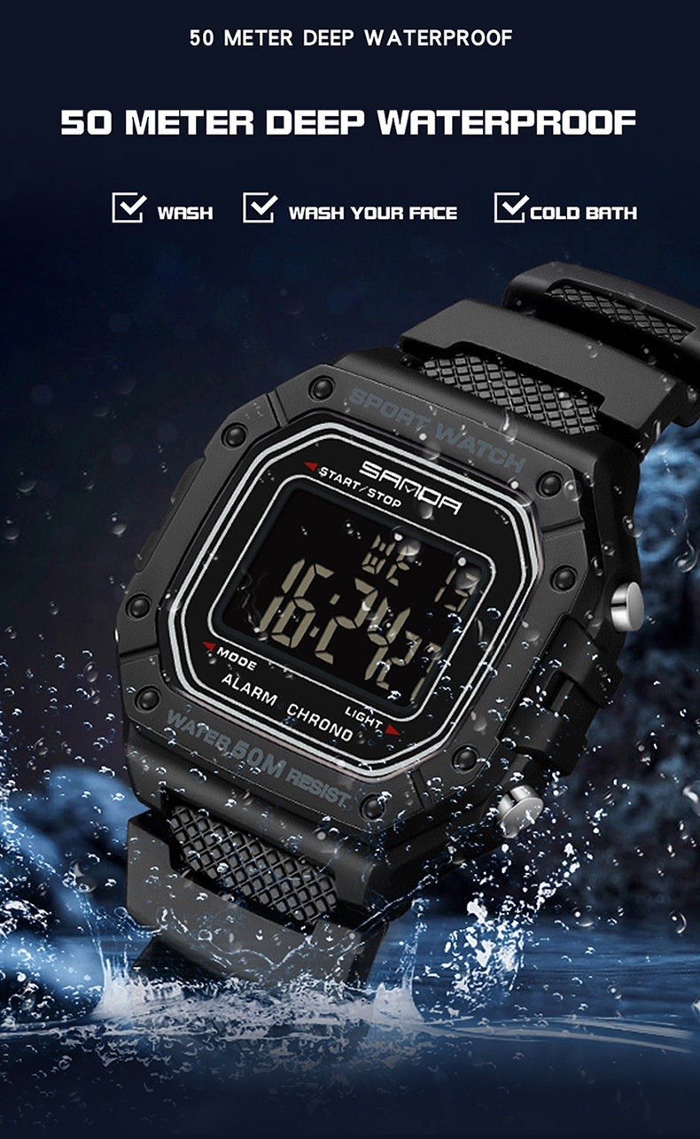 Swimming Waterproof Youth Electronic Watch Simple Alarm Clock