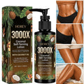 Tanning Lotion 3000X Coconut & Olive Extract Indoor Tanning Accelerator – Deep Bronze Glow Skin-Smoothing Sunless Tanner Keep