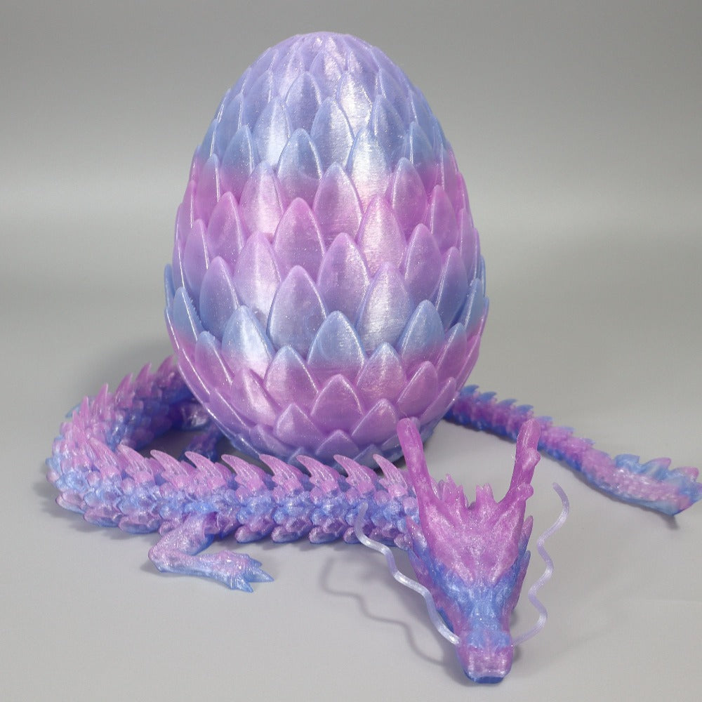 Dragon Egg Gift Set 3D Printed, 7.09in Scaled Egg + 23.62in Large Dragon with the Listed Color, Size or Set Options for Every