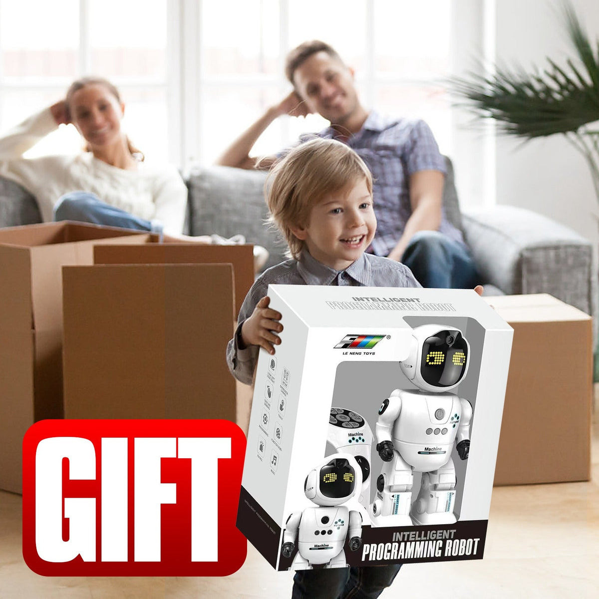 Gesture Control RC Robot Toy for Kids, Voice Recording, Programming, EMO LED Infrared Intelligent Interactive Robot — image 1
