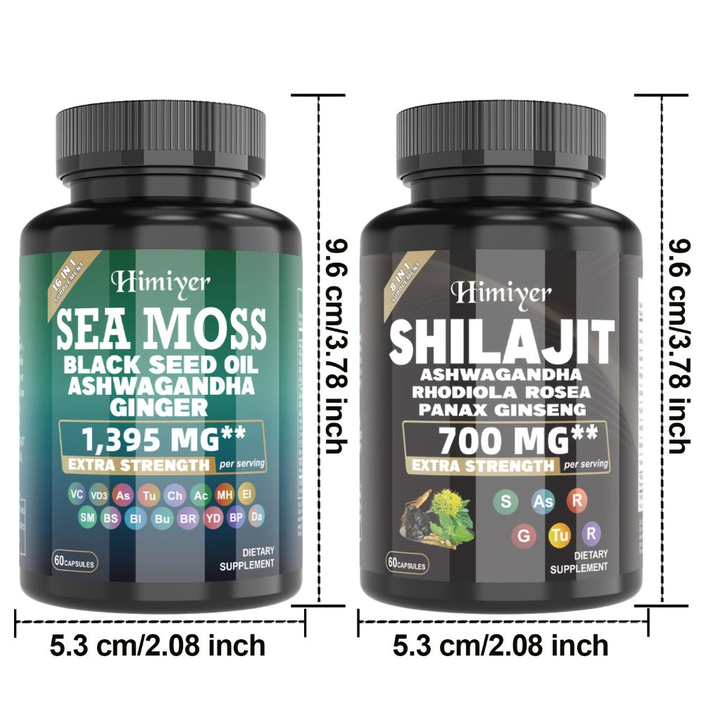 Dietary Supplement Sea Moss and Shilajit Capsule Bundle with Two- or Six-Piece available options — image 3