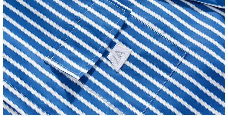 Loose Striped Long-sleeved Shirt For Men