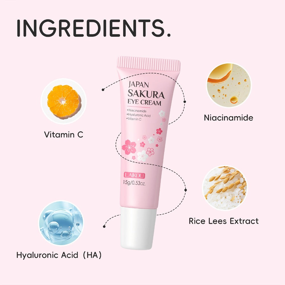 Skincare Set with LAIKOU Label, 10 Sakura Products for Cleanser Serum Cream Mask Lip and Eye Steps — image 2