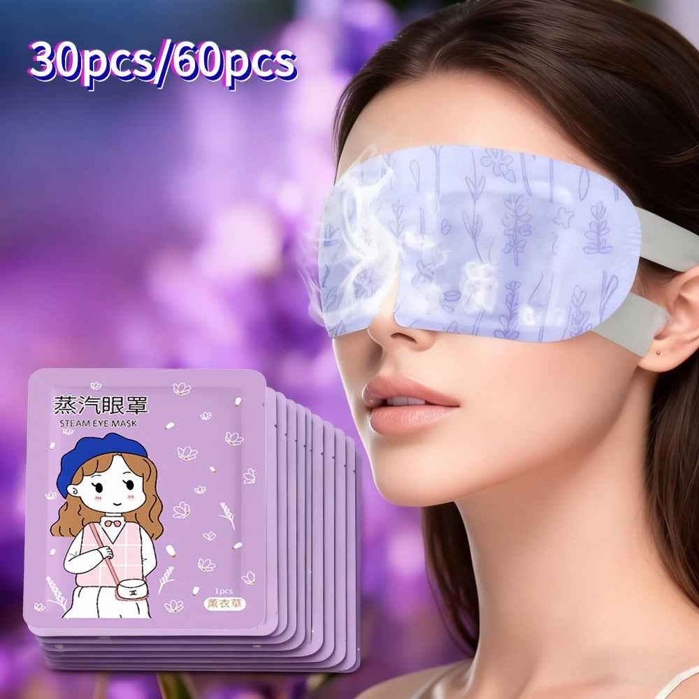 Steam Eye Mask in a Self-Heating Lavender Aromatherapy Design for Warm Compress Dry Eyes Fatigue and Strain Relief — image 1