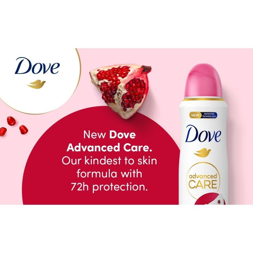 Pomegranate & Lemon Verbena Body Spray for Women Dove Go Fresh 150ml Long Lasting Freshness Quick Dry Invisible No White Mark