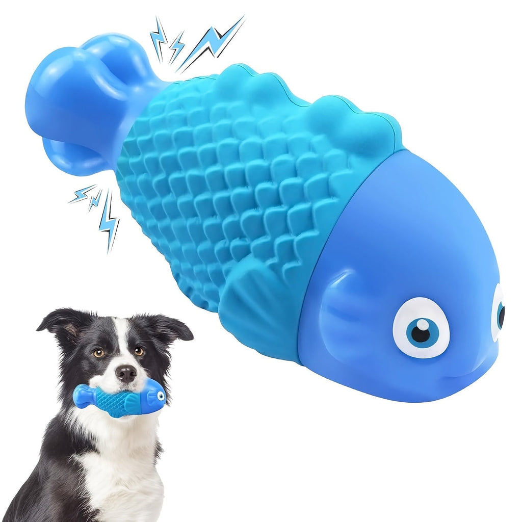Dog Toy Nylon Goose or Clownfish Chew Design for Medium and Large Dogs in Two Blue Styles for Interactive Chew Play — image 3
