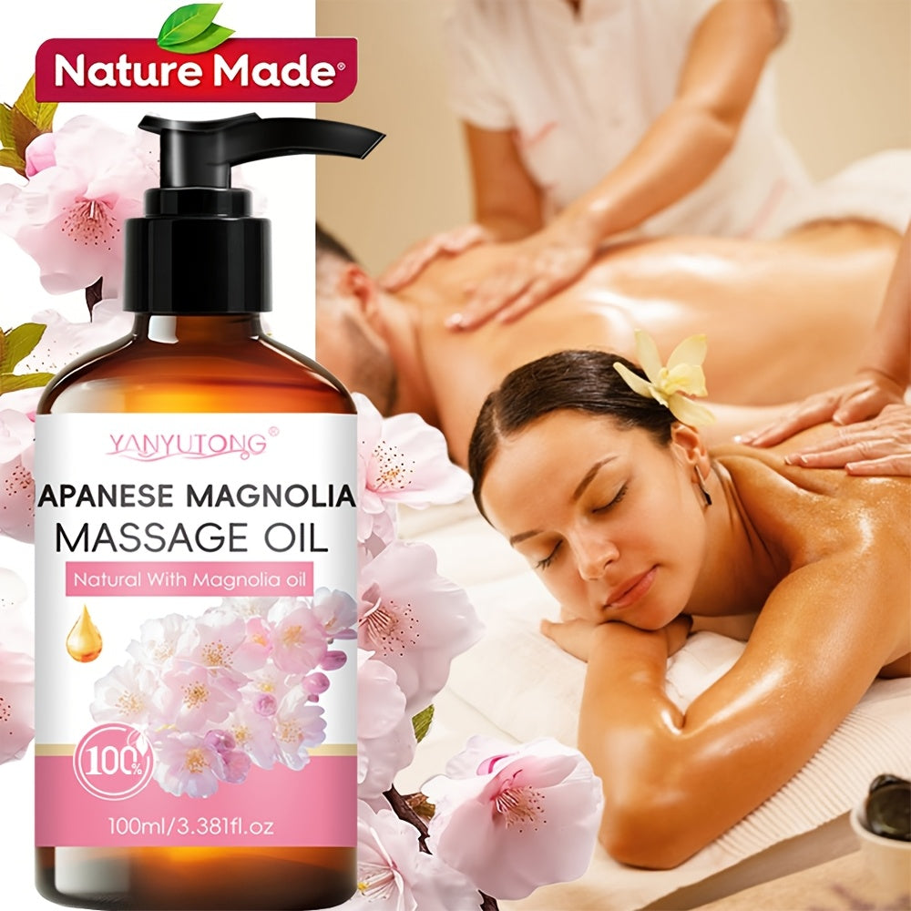 Cherry Blossom Couples Massage Oil with Glycerin 100ml – Nourishing Hydrating Aromatherapy Body Oil Natural Relaxing Floral S