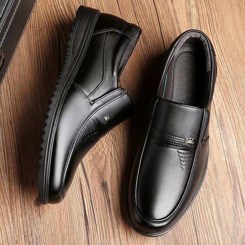 Men's Casual Leather Shoes Slip-on Soft Sole Soft Leather