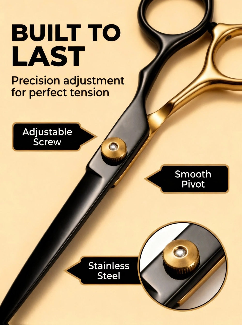 Hair Cutting Scissors Kit 13 Piece – Professional Barber Shears Set with Thinning Shears, Blending Scissors & Accessories — i