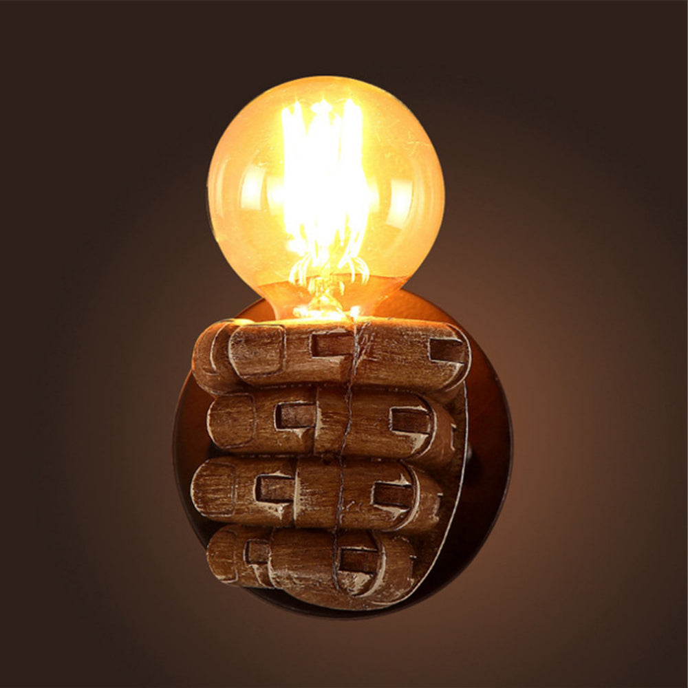 Fist resin wall lamp creates decorative wall lamp