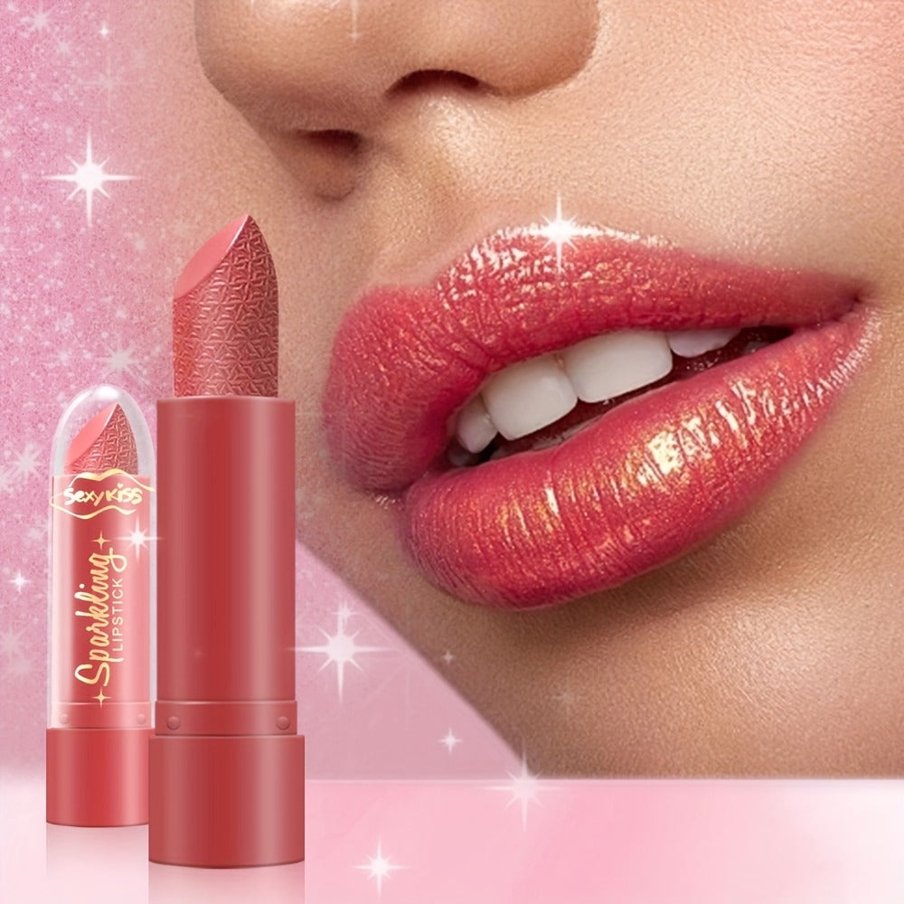 Lipstick Set, Sexy Kiss 6-Piece Sparkling Shimmer Bullet Collection in a Pink Presentation Box — image 2