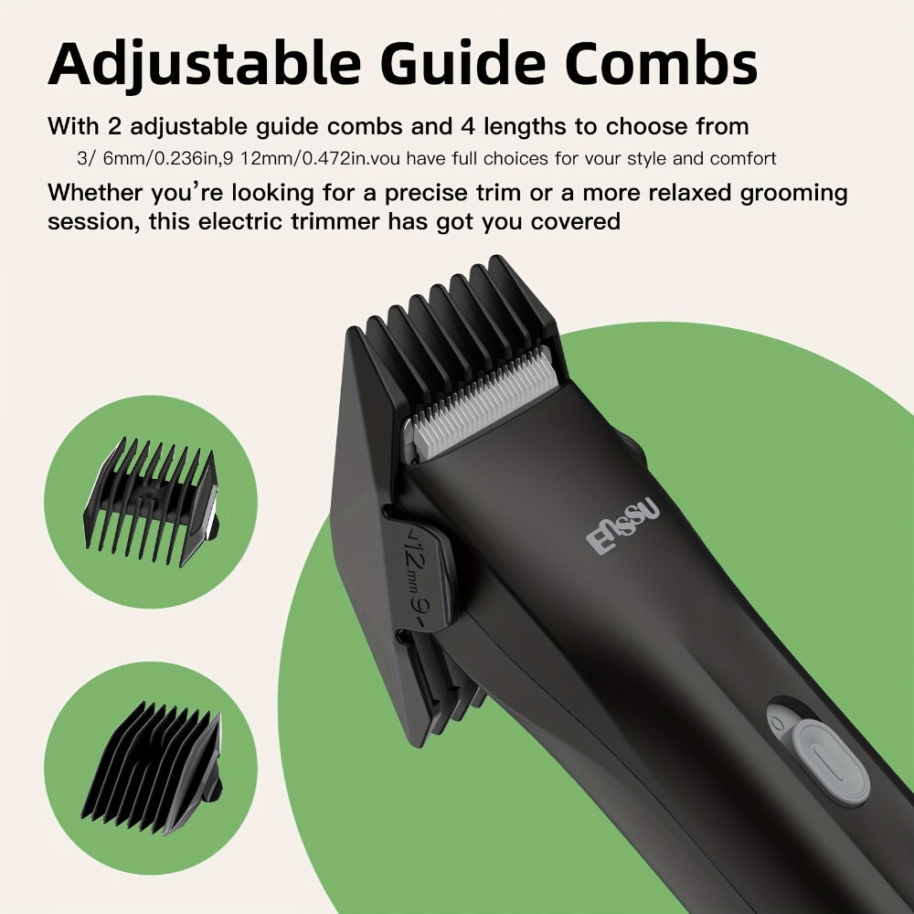 Ceramic Blade IPX7 Waterproof Ball Trimmer for Men Replaceable Head Electric Groin Pubic Body Hair Shaver LED Battery Display