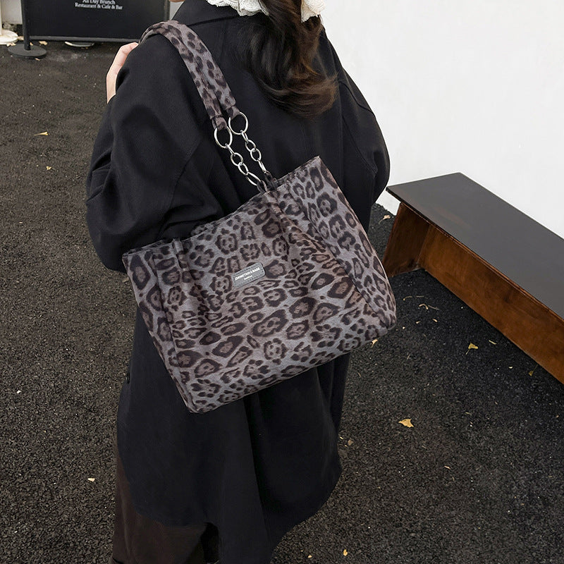 Leopard-print Tote Bag For Women 2025s Latest Trendy Style