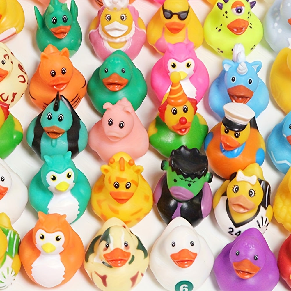 Mini Rubber Ducks Bulk Set, 2" Floating Bath Toy Variety for Kids, Cute Assorted Ducks for Bath Time — image 3