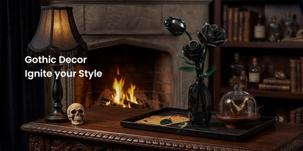 Building Block Set Black Rose Bouquet, 152-Piece Three-Flower Model with Adjustable Stems and Leaves for Display — image 17
