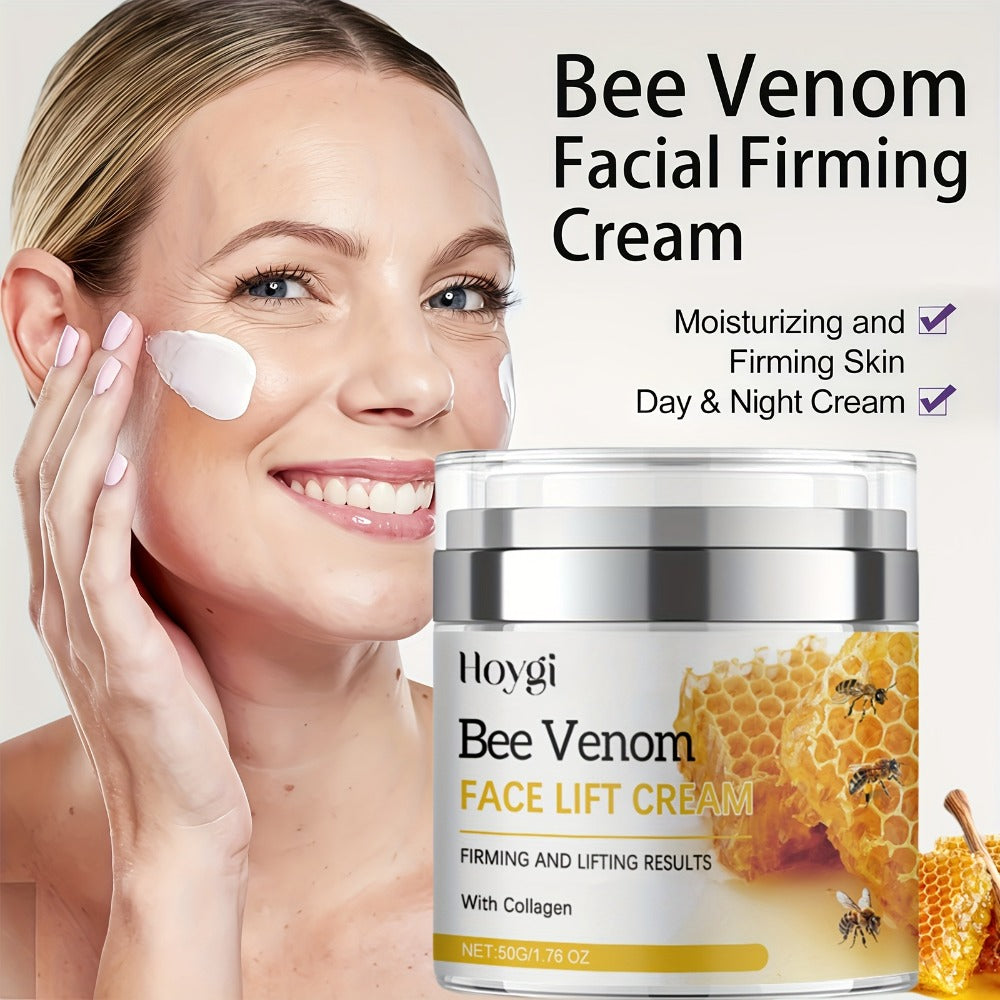 Face Cream Bee Venom 50g Formula with Hyaluronic Acid, Vitamin E and Lightweight Face and Neck Texture — image 4