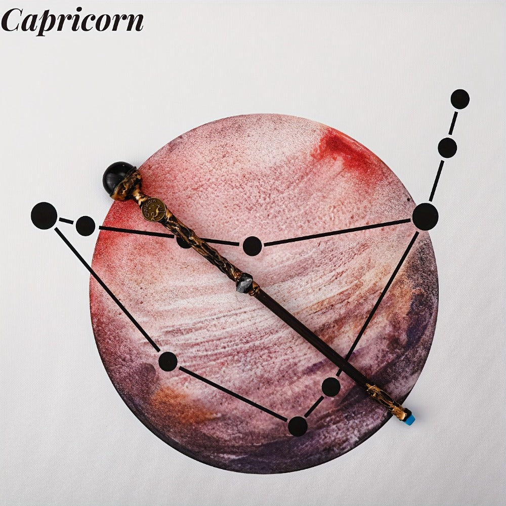 Zodiac Crystal Magic Wand with Gift Box – Handmade Astrology Wand All 12 Signs Aries Taurus Gemini Cancer Leo Virgo Libra Sco