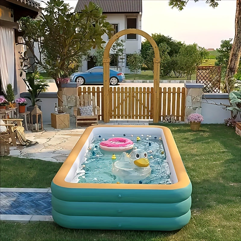 Inflatable Pool, Large Family Backyard Outdoor Summer Party Kids for Garden, Patio and Yard Use — image 4