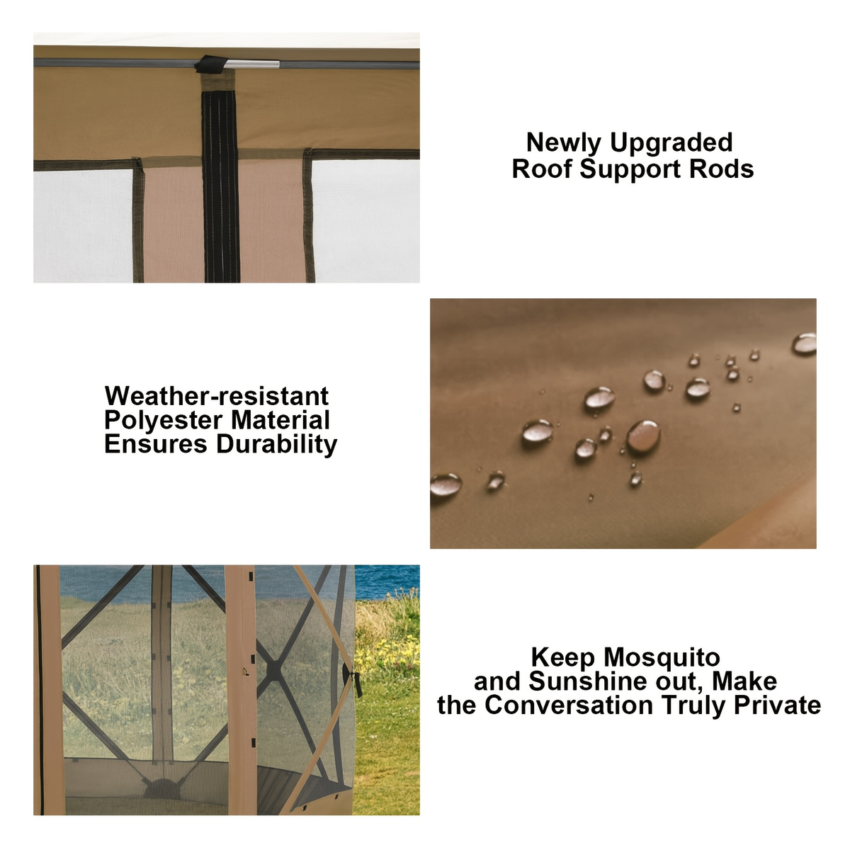 Pop-Up Canopy Tent 15ft Mosquito Net Screen House UV50+ for Garden, Yard and Pest Management — image 13